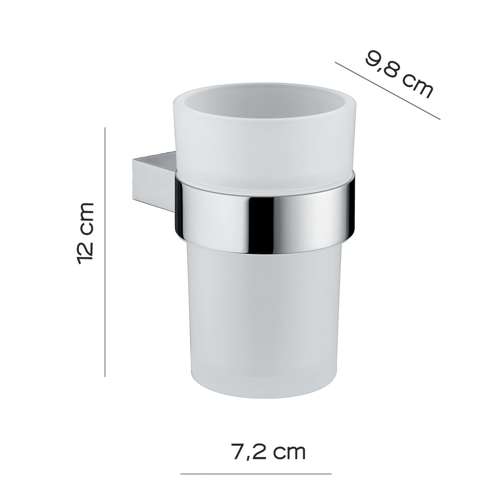 Portaspazzolini in ottone e Cromall Gedy serie Canarie - Cromato