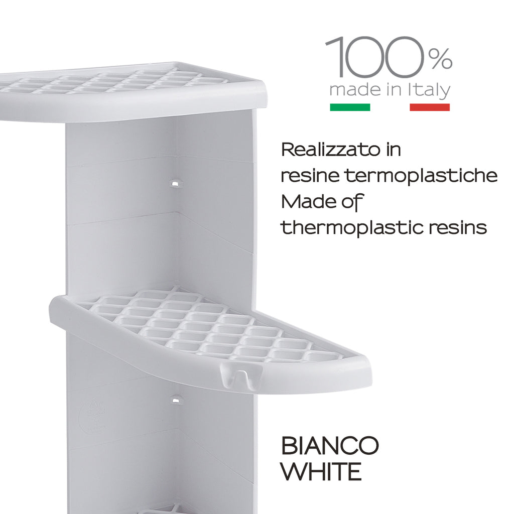 Portaoggetti doccia angolare modello Oscar di Gedy - Bianco