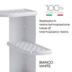 Portaoggetti doccia angolare modello Oscar di Gedy - Bianco