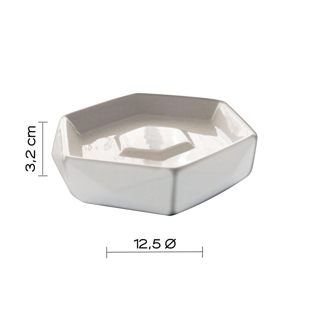 Portasapone in ceramica Gedy serie Dalia - Bianco