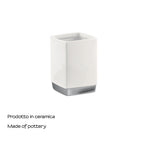 Portaspazzolini in ceramica Gedy serie Lucy - Bianco