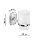 Portaspazzolini a parete di Gedy serie Everest - Cromato