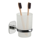 Portaspazzolini in acciaio inox e cromall Teide di Gedy - Cromato