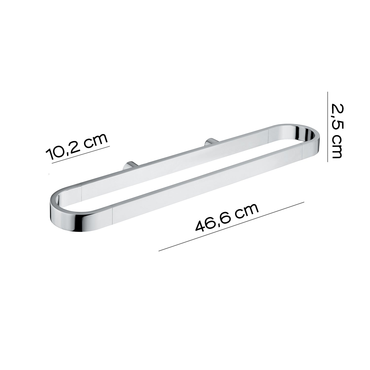 Portasalviette attrezzabile a parete Gedy serie Azzorre - Cromato