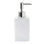 Dosasapone in ceramica con erogatore cromato Gedy serie Verbena - Bianco