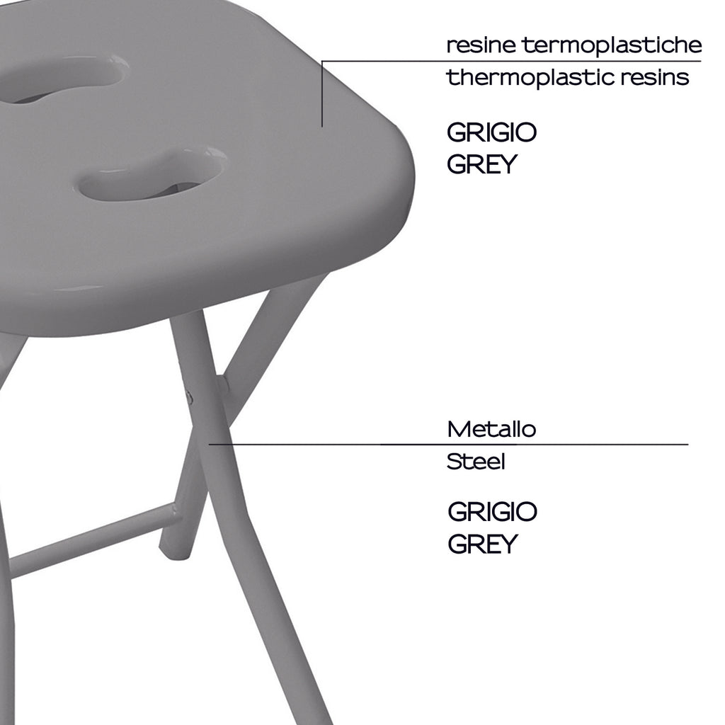 Sgabello richiudibile Gedy - Grigio