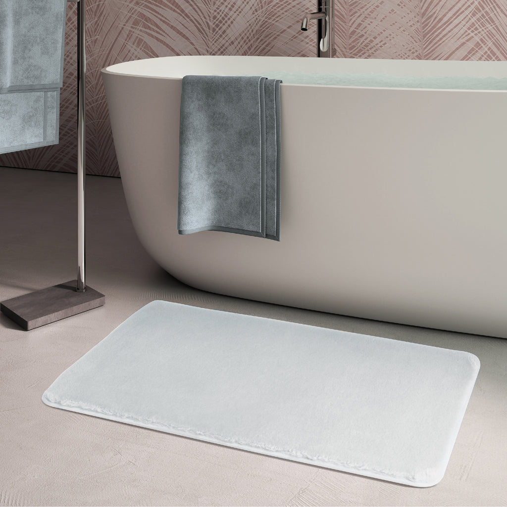 Tappeto bagno 40x60 cm modello Fuzzy di Gedy - Bianco