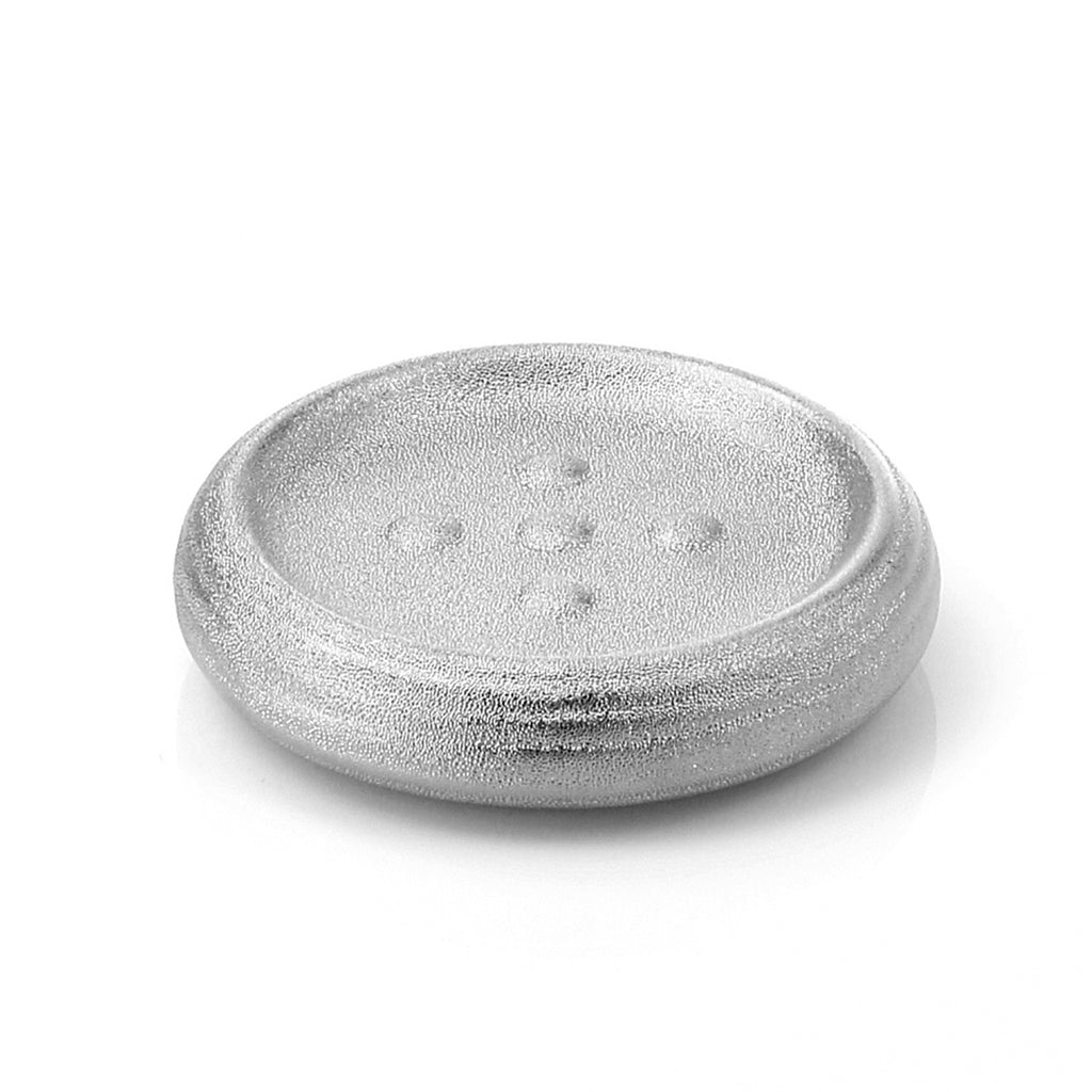 Portasapone da appoggio in ceramica Gedy modello Astrid - Argento