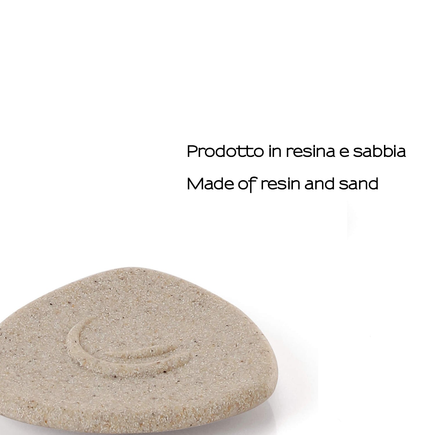 Portasapone in resina e sabbia Gedy serie Libra - Beige