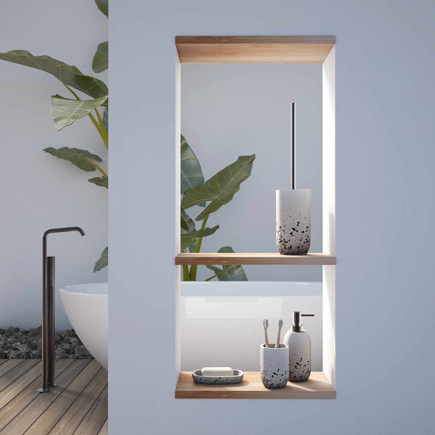 Portasapone con dettagli neri Gedy serie Layla - Bianco