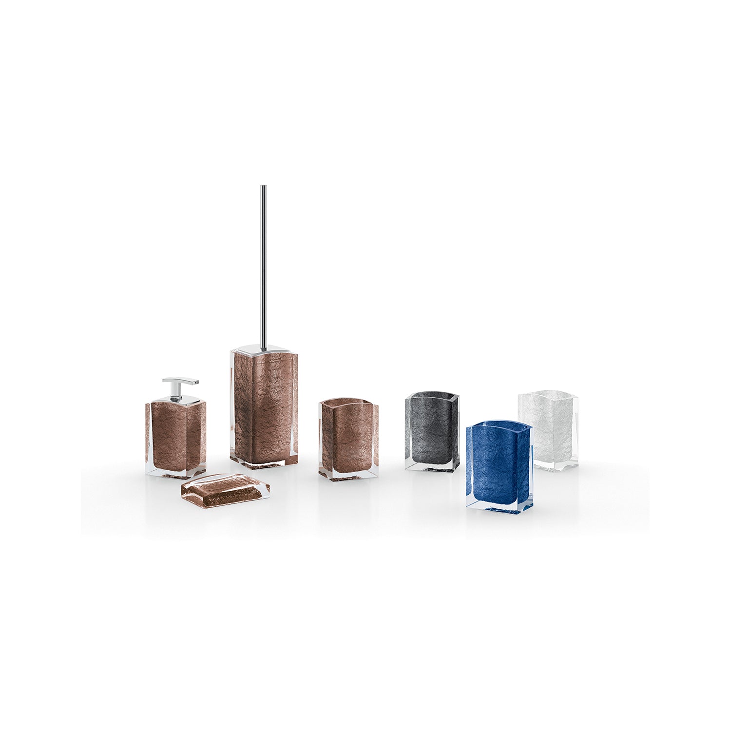 Portaspazzolini da appoggio Gedy modello Antares - Bianco