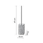 Scopino in ceramica Gedy modello New Martina - Argento