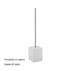 Scopino da appoggio con ciuffo in setole Gedy serie Quadrotto - Bianco