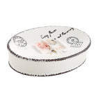 Portasapone da appoggio in ceramica Gedy serie Clothilde - Bianco