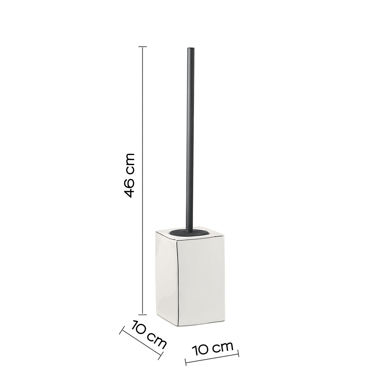 Scopino wc in ceramica Gedy serie Lucrezia - Bianco