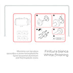 Asta doccia angolare in Alluminio 80x170x80 cm di Gedy - Bianco