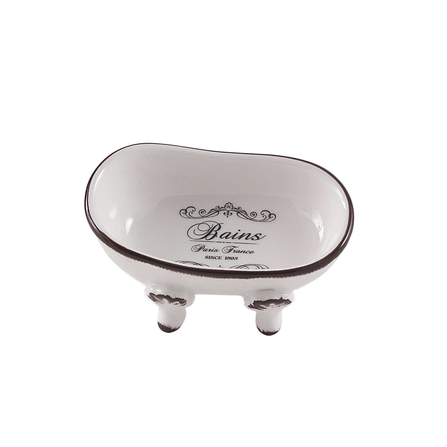 Portasapone da appoggio in ceramica Gedy serie Amelie - Bianco