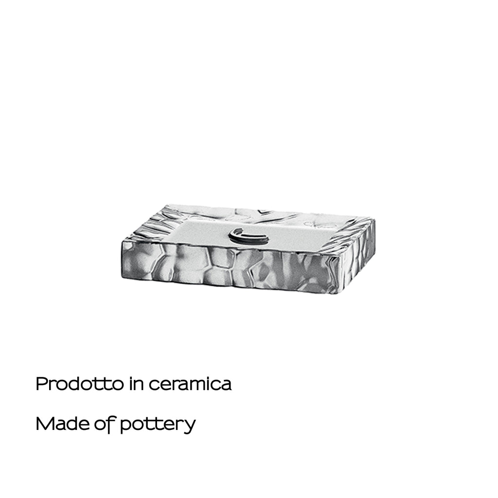 Portasapone in ceramica Gedy modello New Martina - Argento