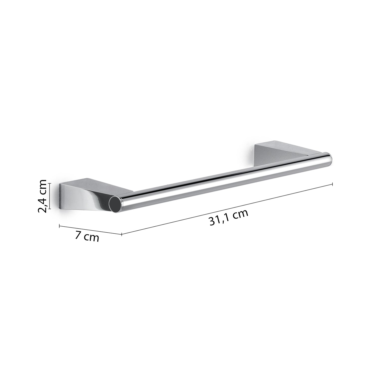 Porta asciugamani a parete in Acciaio Inox Gedy serie Tonale 30 cm - Cromato