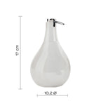 Dosasapone in ceramica con erogatore in plastica cromata Gedy modello Azalea - Bianco