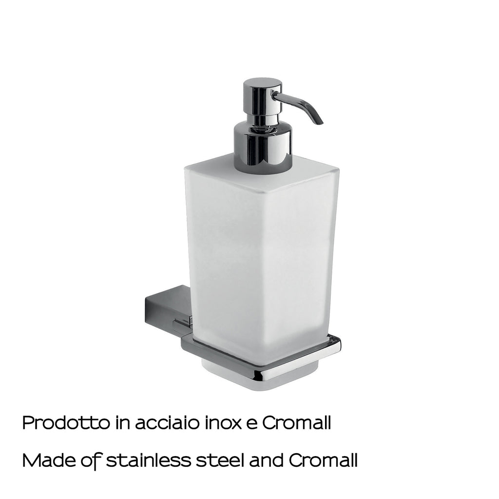 Dosasapone in Acciaio Inox con erogatore in Cromall di Gedy serie Kansas - Cromato