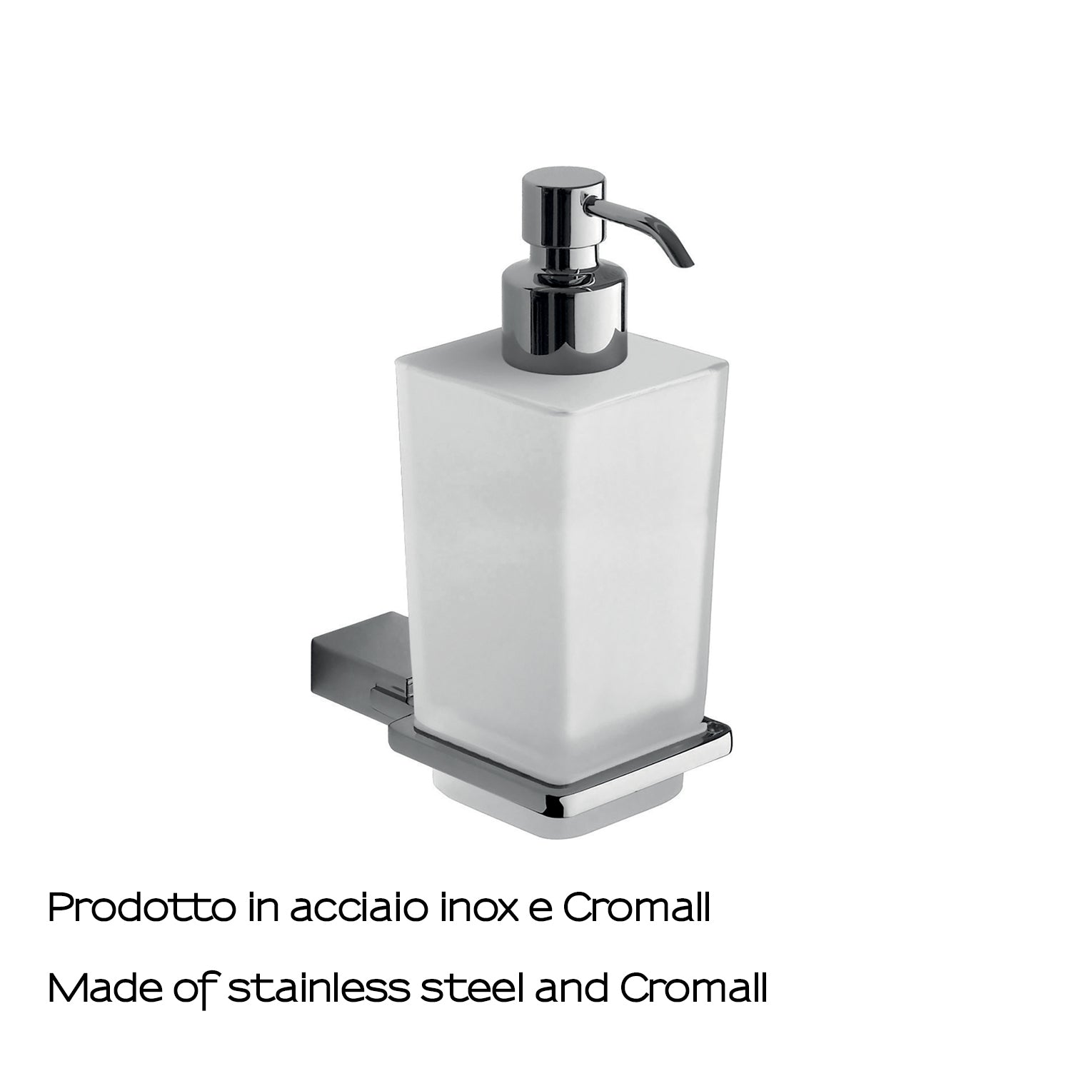 Dosasapone in Acciaio Inox con erogatore in Cromall di Gedy serie Kansas - Cromato