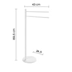 Piantana porta asciugamani in Alluminio e Acciaio Inox modello Mammolo di Gedy - Bianco