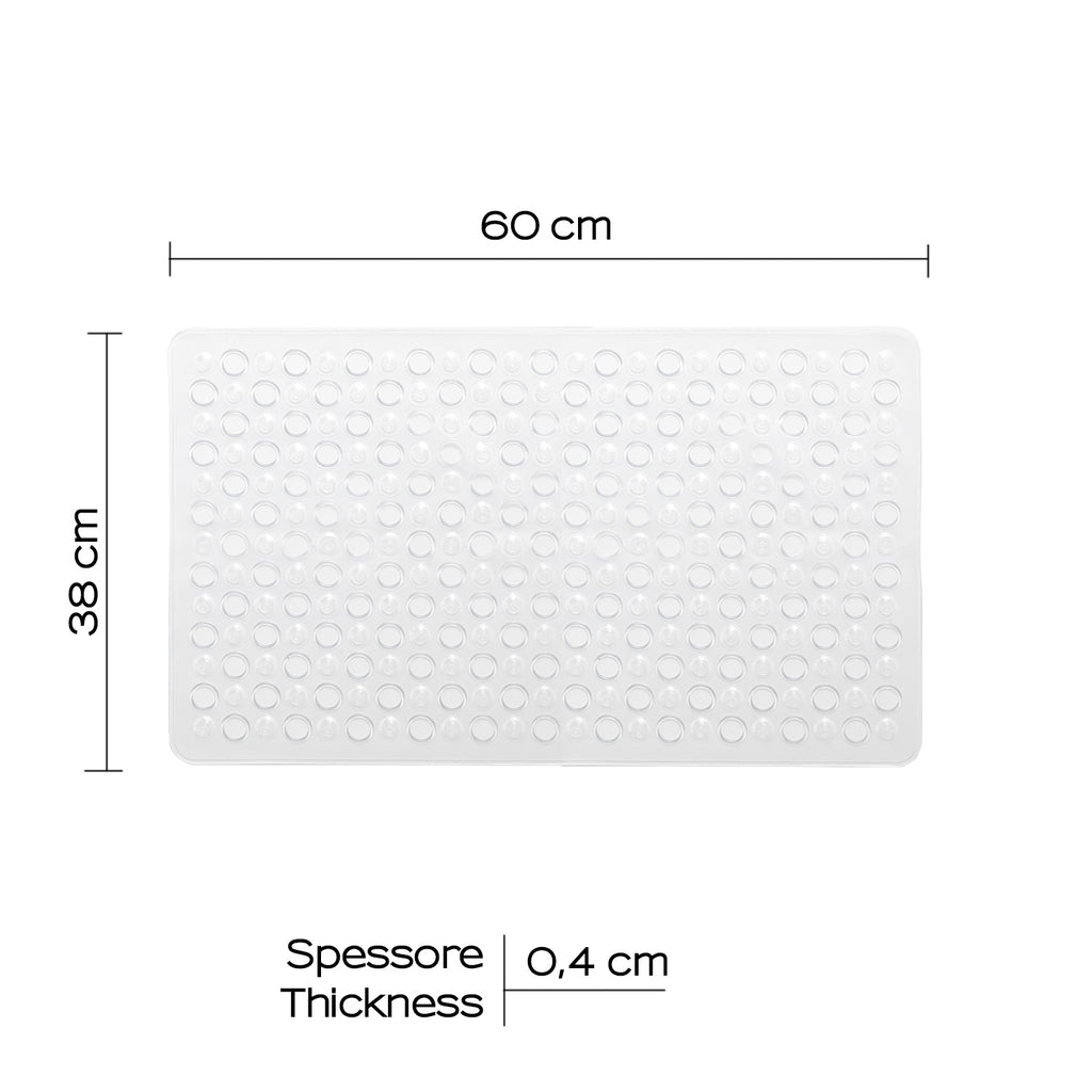 Tappeto antiscivolo vasca 38x60 modello Maim di Gedy - Trasparente
