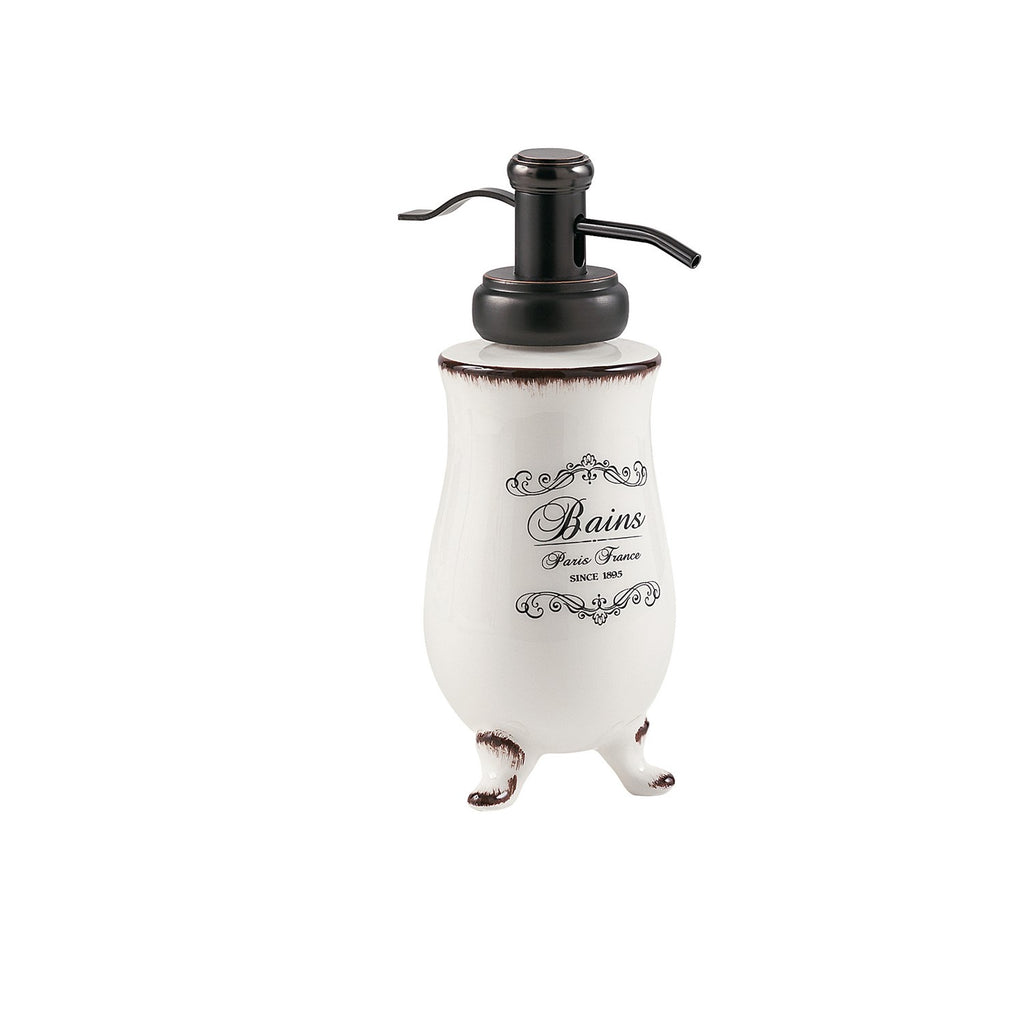 Dispenser sapone da appoggio in ceramica Gedy modello Amelie - Bianco