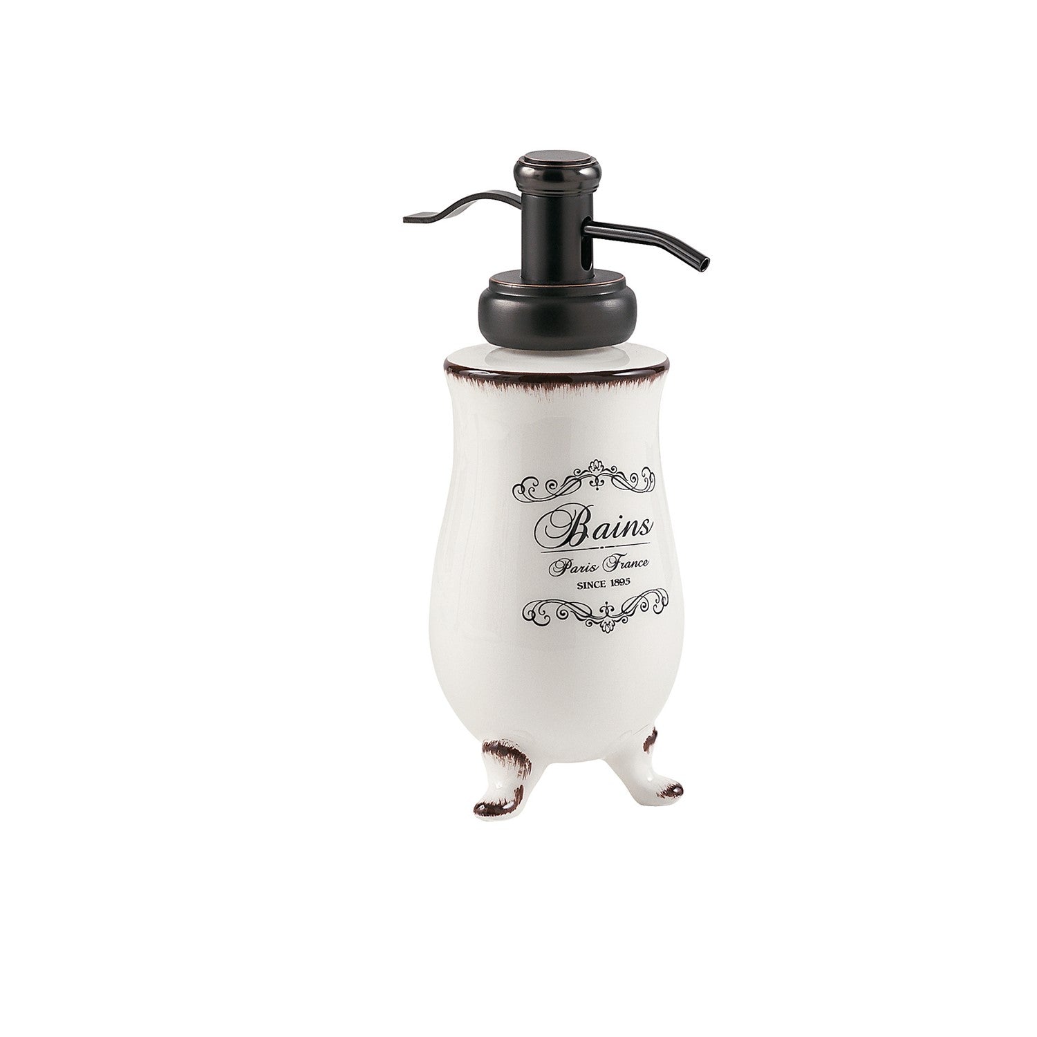 Dispenser sapone da appoggio in ceramica Gedy modello Amelie - Bianco
