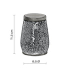 Portaspazzolini in ceramica e vetro di Gedy serie Myosotis - Argento