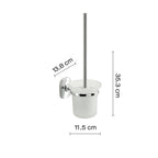 Scopino a parete con ciuffo in setole di Gedy serie Everest - Cromato