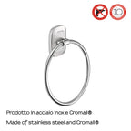 Porta asciugamani ad anello di Gedy serie Everest - Cromato