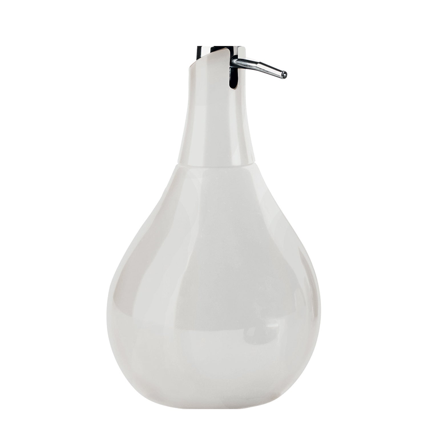 Dosasapone in ceramica con erogatore in plastica cromata Gedy modello Azalea - Bianco