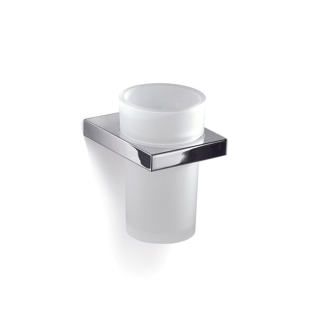 Portaspazzolini in Ottone e Cromall Gedy serie Lanzarote - Cromato