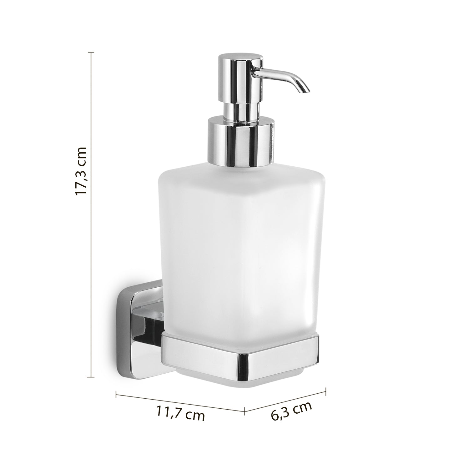 Dosasapone Gedy modello Tonga 6.3x11.7xH17.3 cm - Cromato