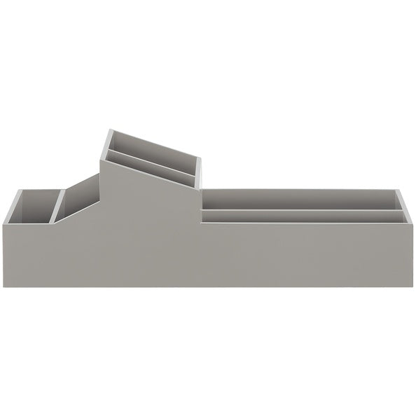 Contenitore doppio vano portaoggetti singoli abs modello Skyline di colore tortora