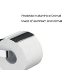 Portarotolo coperto a parete Gedy serie Lounge - Cromato