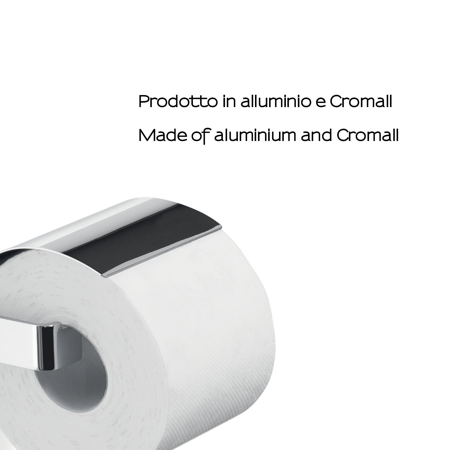 Portarotolo coperto a parete Gedy serie Lounge - Cromato