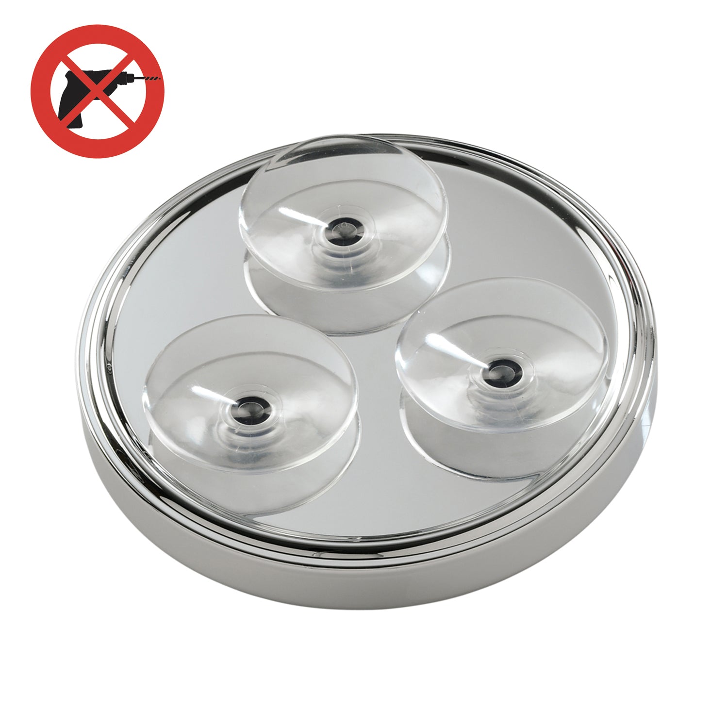 Specchio ingranditore Lia 3X con ventosa - Cromato