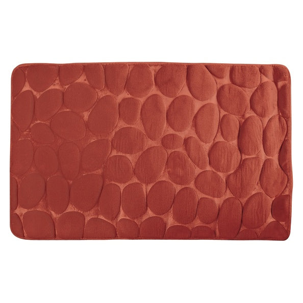 Tappetino da bagno PEBBLE in microfibra 50x80 cm Terracotta