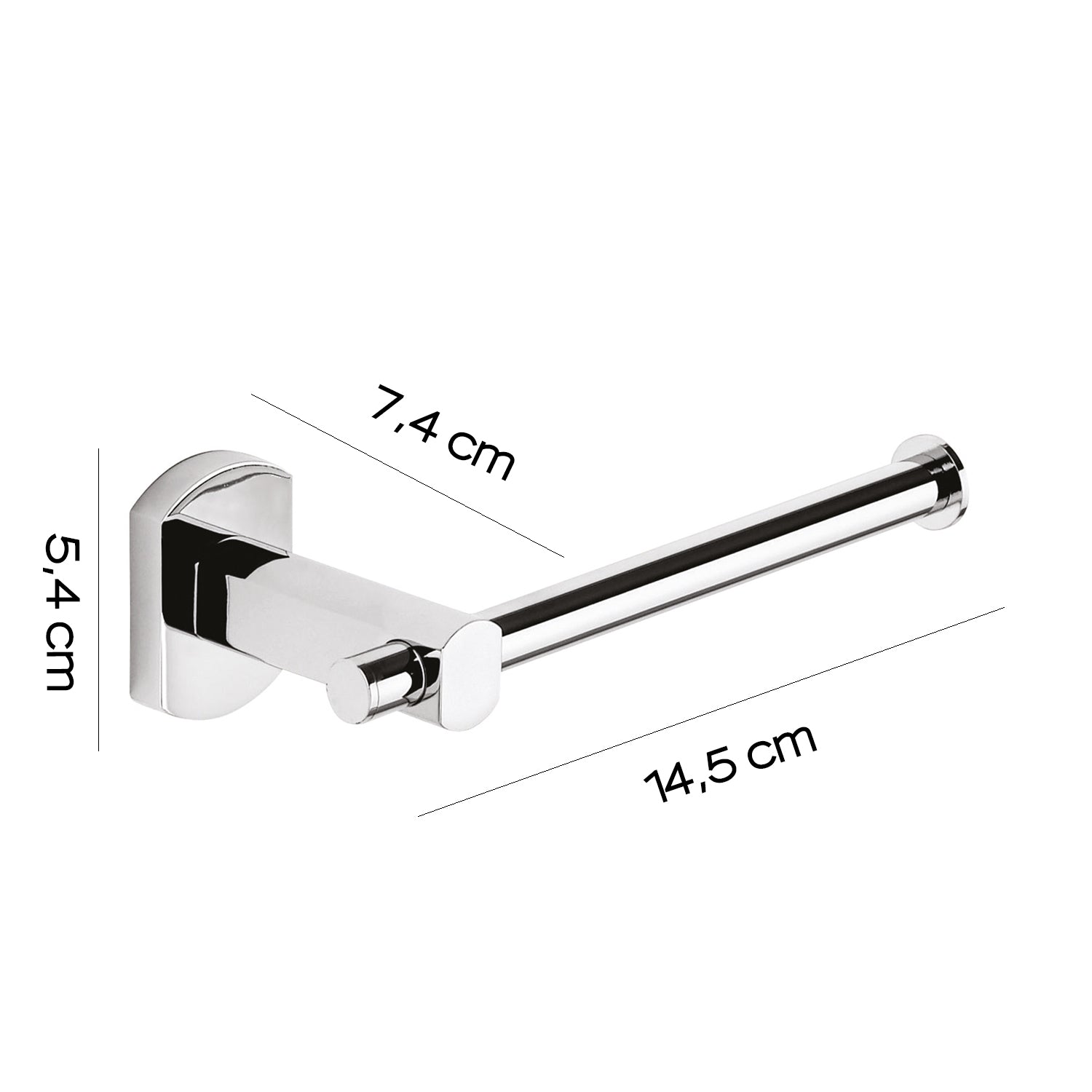 Porta carta igienica a parete di Gedy serie Edera Plus - Cromato