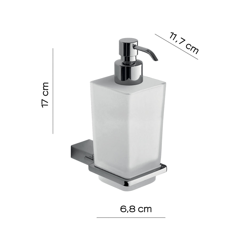 Dosasapone in Acciaio Inox con erogatore in Cromall di Gedy serie Kansas - Cromato