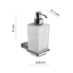 Dosasapone in Acciaio Inox con erogatore in Cromall di Gedy serie Kansas - Cromato