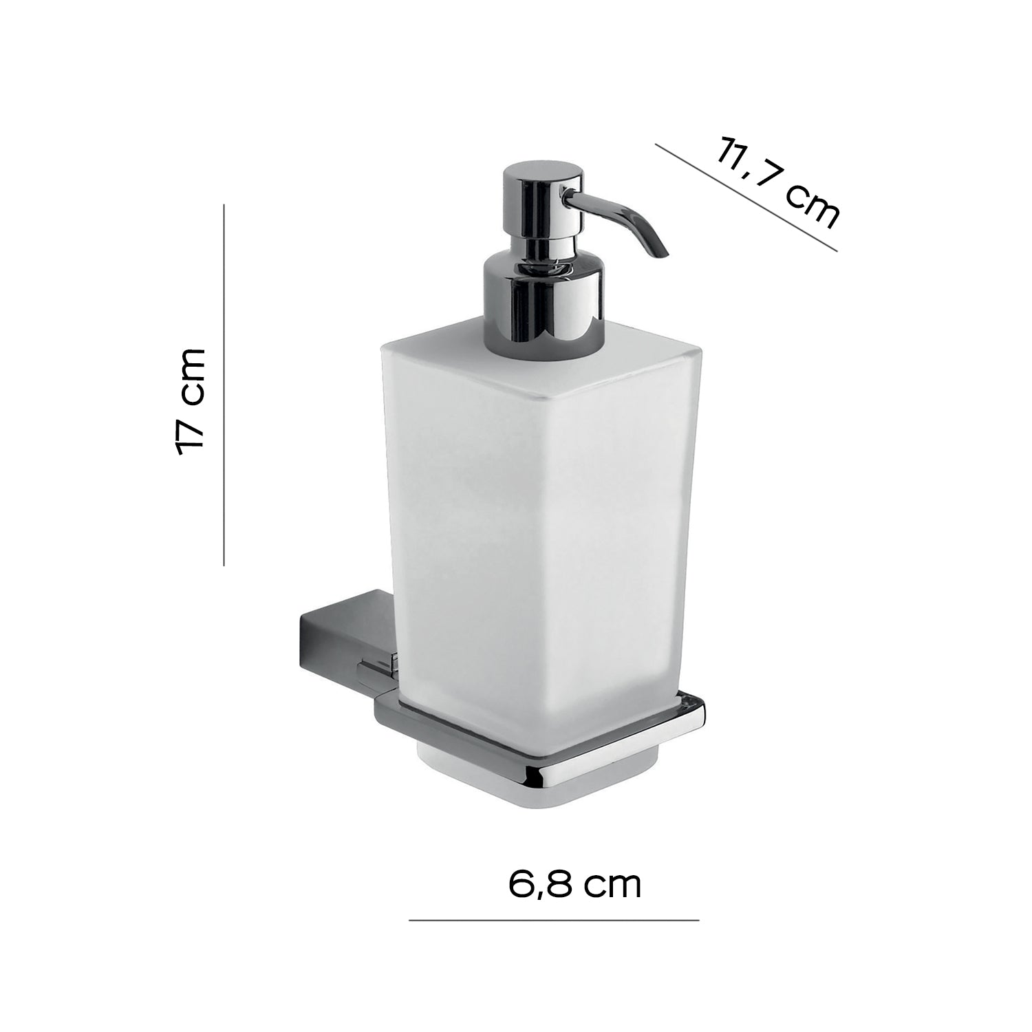 Dosasapone in Acciaio Inox con erogatore in Cromall di Gedy serie Kansas - Cromato