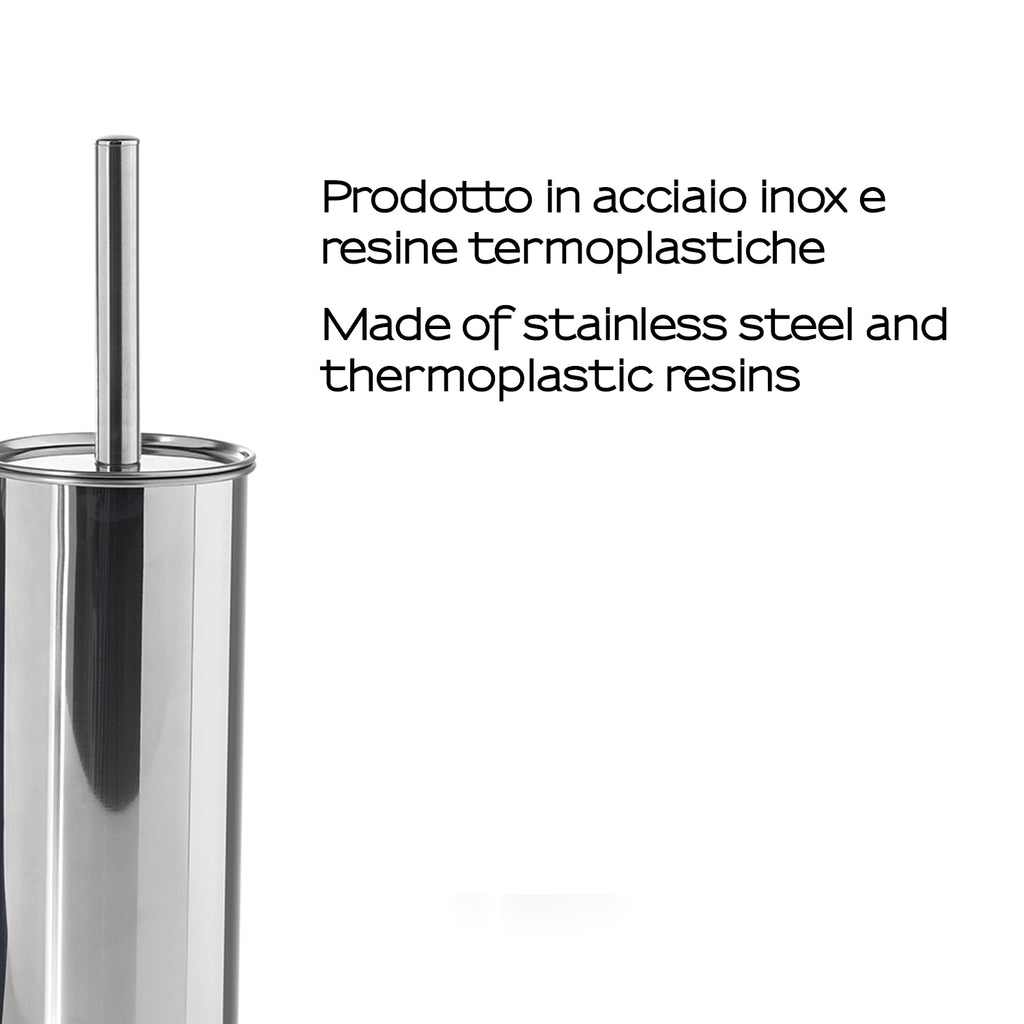 Scopino da terra in Acciaio Inox di Gedy modello Ralph - Cromato lucido