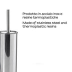 Scopino da terra in Acciaio Inox di Gedy modello Ralph - Cromato lucido