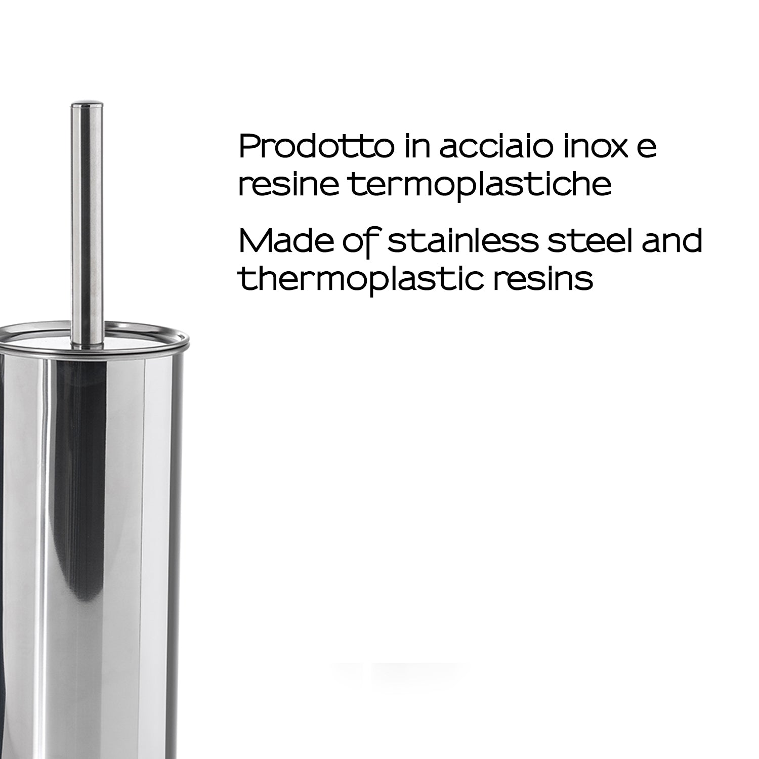 Scopino da terra in Acciaio Inox di Gedy modello Ralph - Cromato lucido