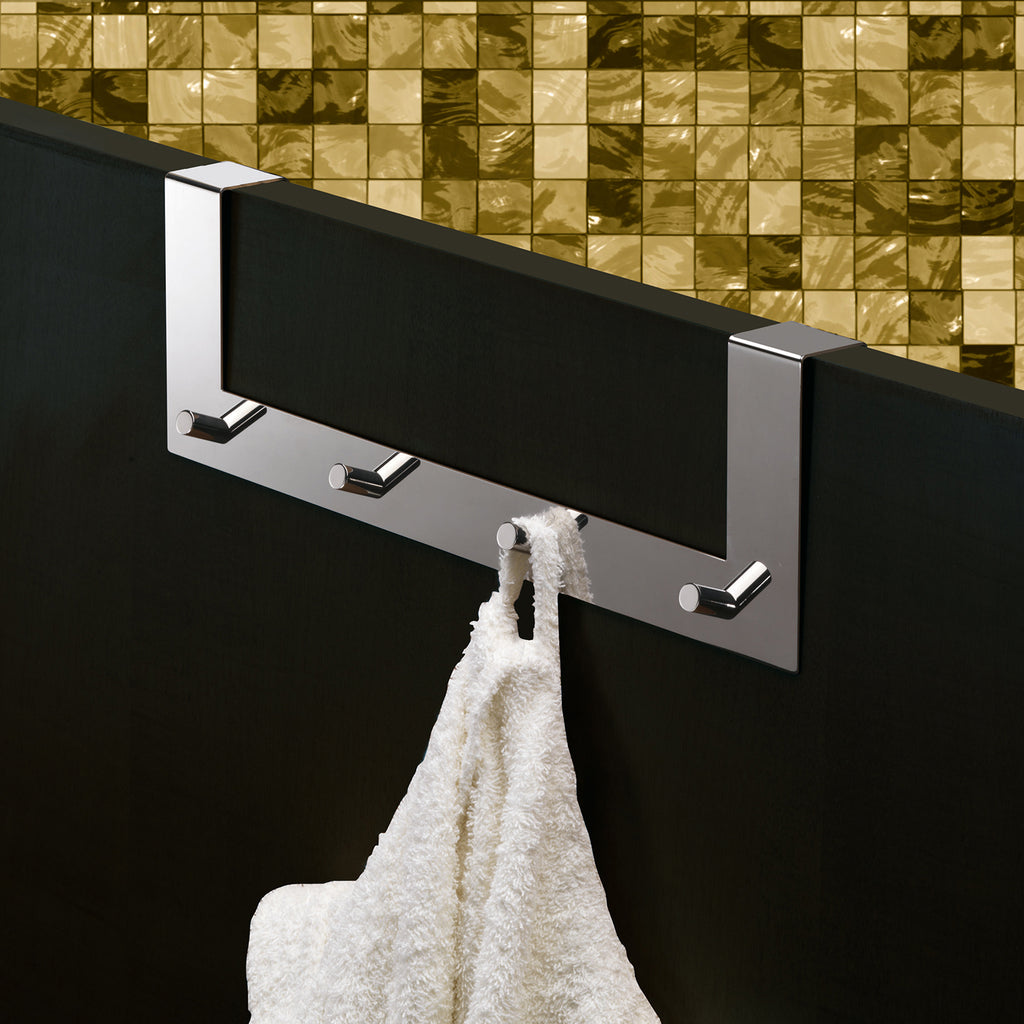 Appendiabiti Morgana multiplo sopraporta da 40 mm - Cromato