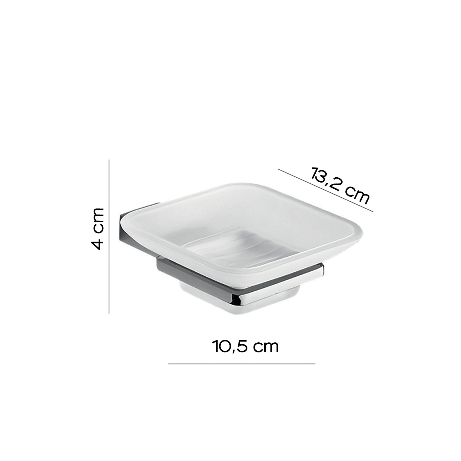 Portasapone in Acciaio Inox di Gedy serie Kansas - Cromato
